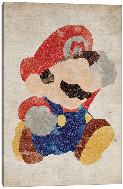 Mario Canvas Art Print - Nostalgia Art
