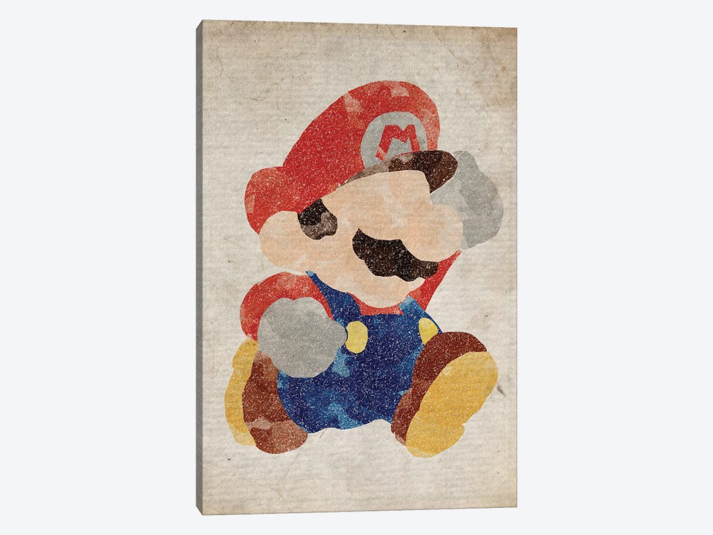 Mario by FisherCraft 1-piece Canvas Art Print