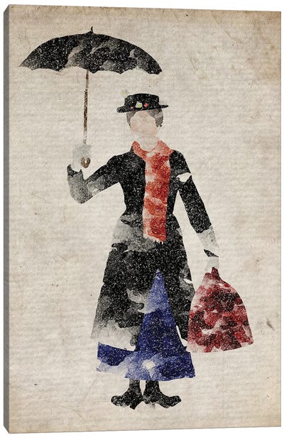Mary Poppins II Canvas Art Print - Faceless Art