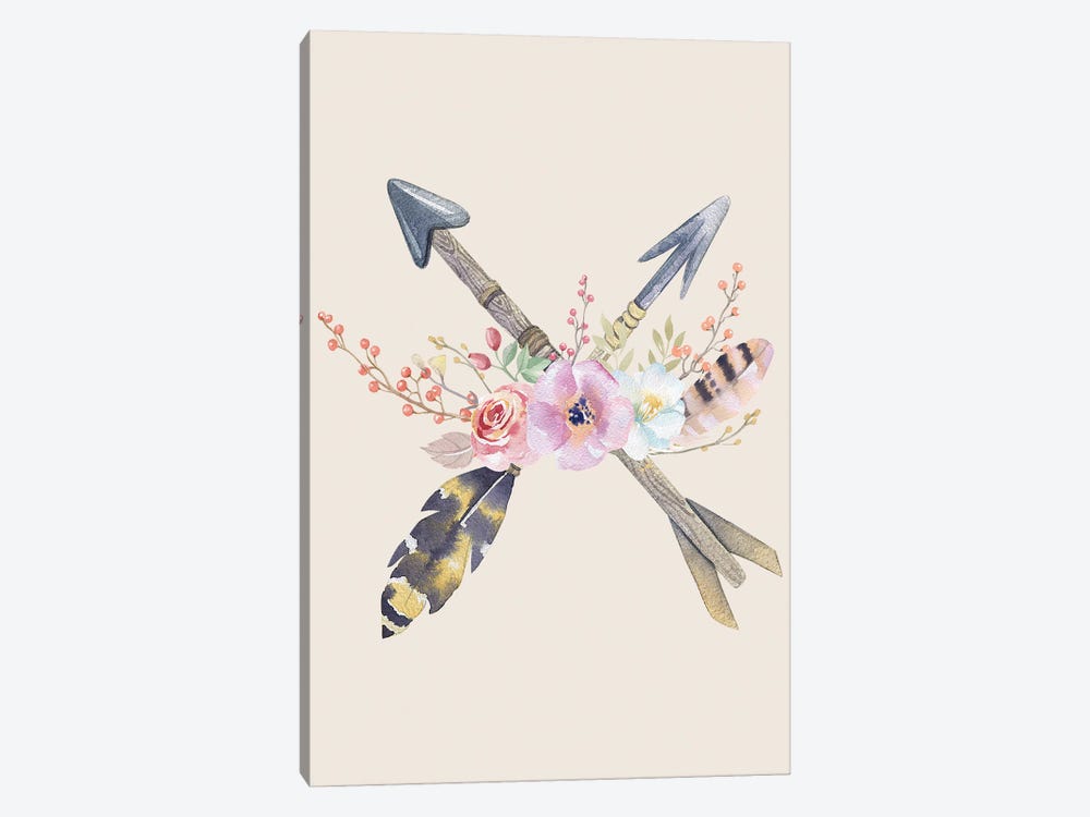 Bohemian Flowered Arrows by FisherCraft 1-piece Art Print