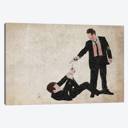 Reservoir Dogs Stand Off Scene Watercolour Print Canvas Print #FHC266} by FisherCraft Canvas Wall Art