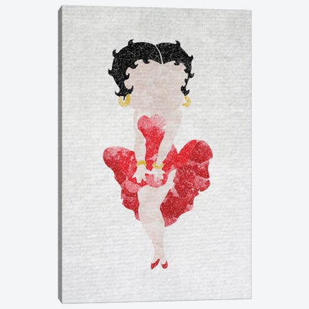 Betty Boop Canvas Print #FHC271} by FisherCraft Canvas Artwork