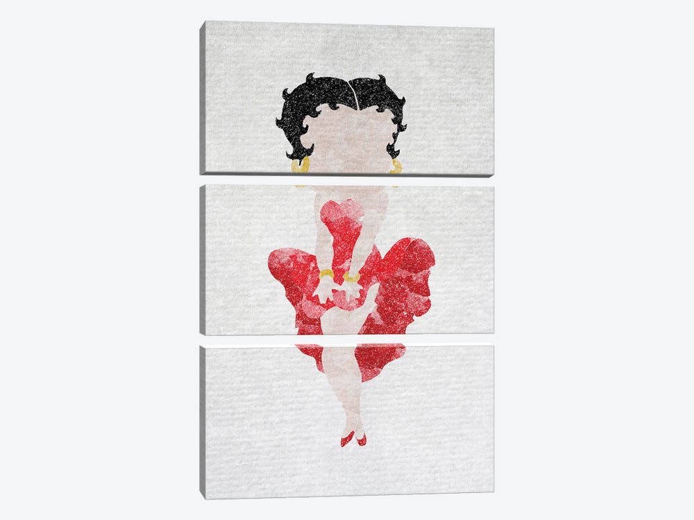 Betty Boop by FisherCraft 3-piece Canvas Art Print