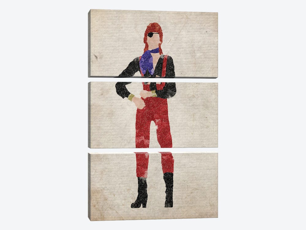 David Bowie by FisherCraft 3-piece Canvas Wall Art