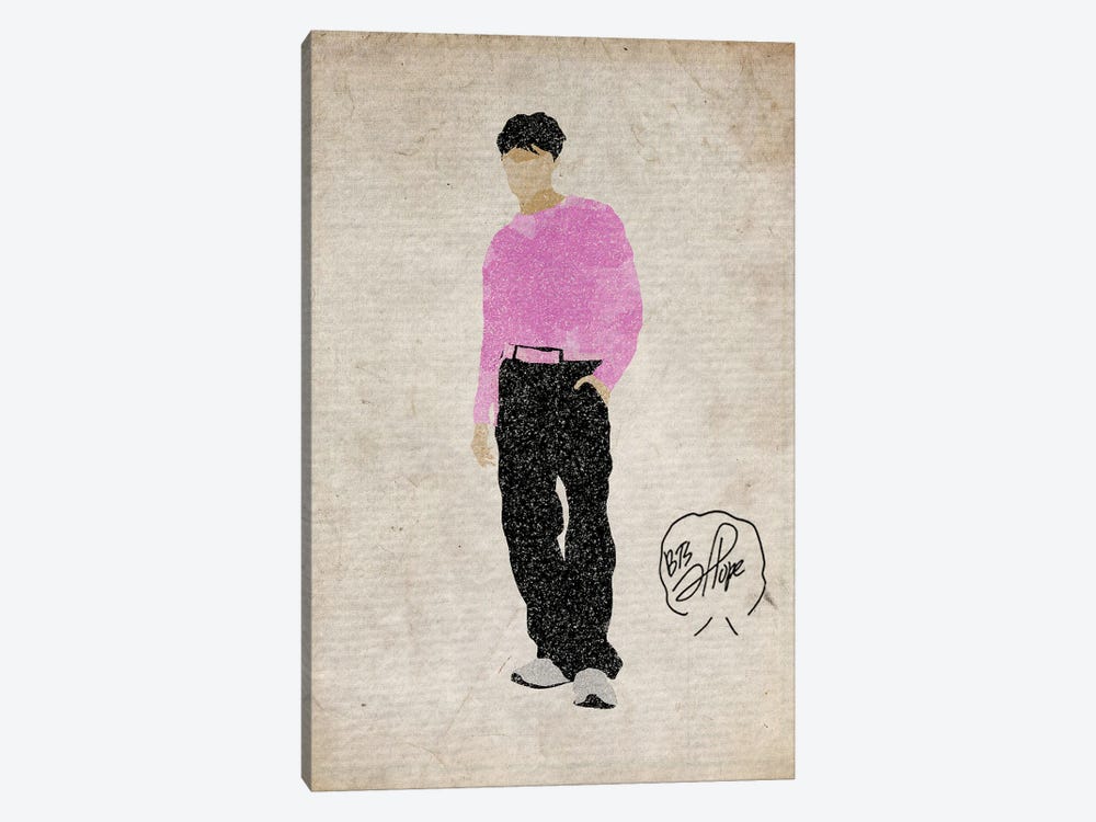 BTS Jhope Watercolor Print by FisherCraft 1-piece Canvas Artwork
