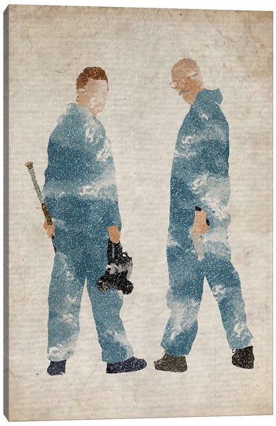 Breaking Bad Blue Suits Canvas Art Print - Crime Drama TV Show Art