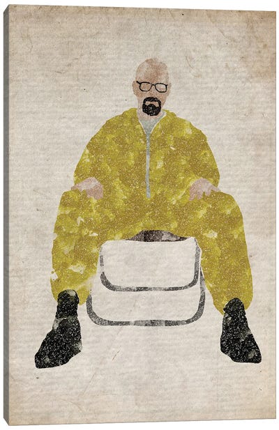 Breaking Bad Heisenberg Yellow Suit Canvas Art Print - Crime Drama TV Show Art