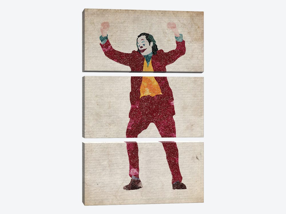 The Joker Joaquin Phoenix by FisherCraft 3-piece Canvas Wall Art