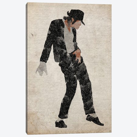 Michael Jackson Black Hat Canvas Print #FHC299} by FisherCraft Canvas Wall Art