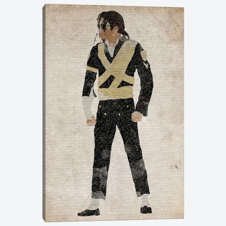 Michael Jackson Black And Gold Canvas Print #FHC300} by FisherCraft Canvas Wall Art