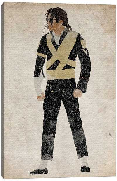 Michael Jackson Black And Gold Canvas Art Print - FisherCraft