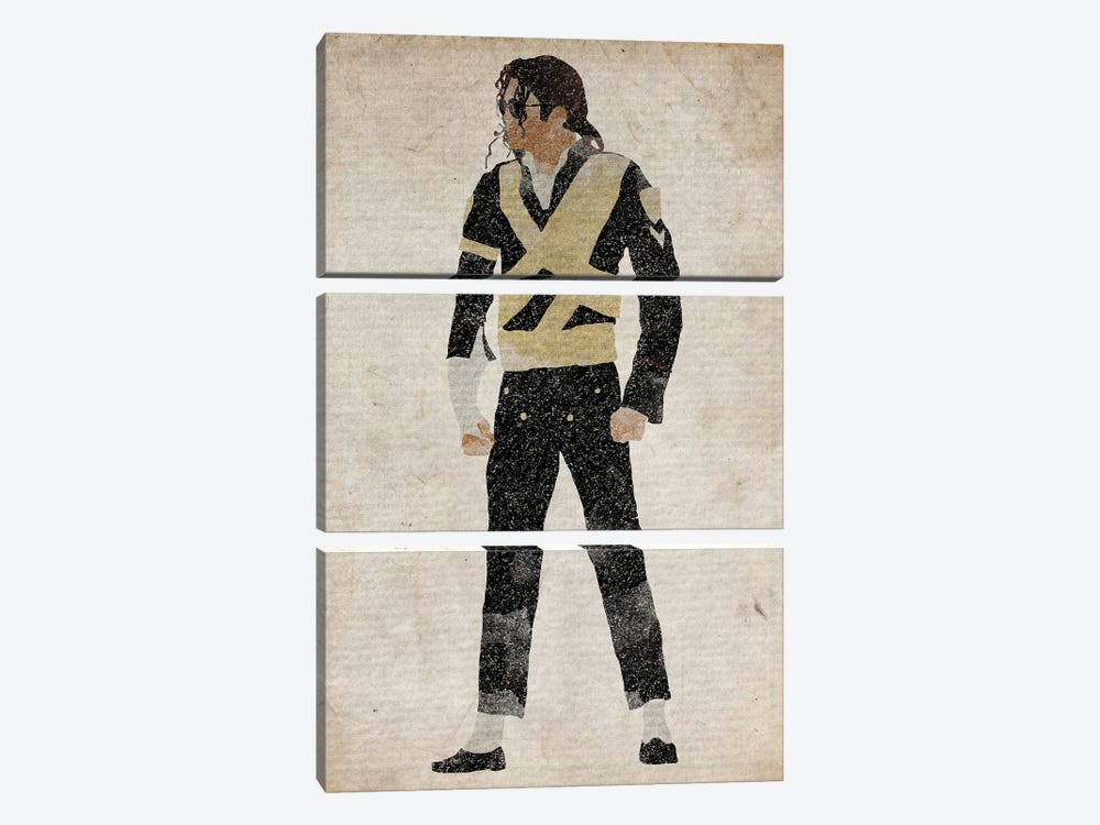 Michael Jackson Black And Gold by FisherCraft 3-piece Canvas Art