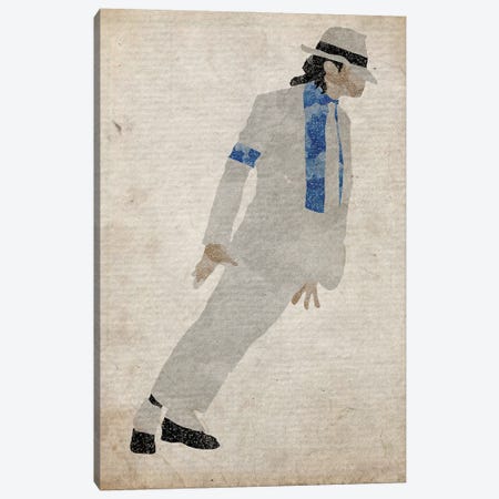 Michael Jackson Gravity Lean Canvas Print #FHC301} by FisherCraft Canvas Wall Art