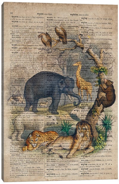 Oliver Goldsmith Jungle Animals Canvas Art Print - FisherCraft