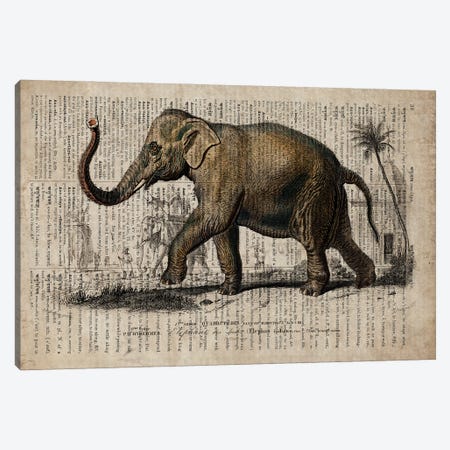 Dictionnaire Universel Elephant Canvas Print #FHC329} by FisherCraft Canvas Art