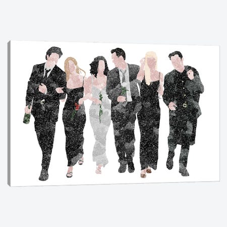 Friends Night Out White Canvas Print #FHC32} by FisherCraft Canvas Artwork