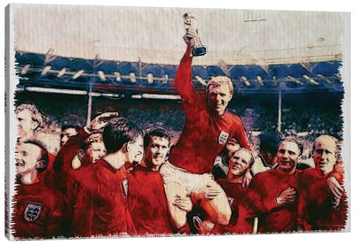 1966 England World Cup Canvas Art Print - Soccer Art