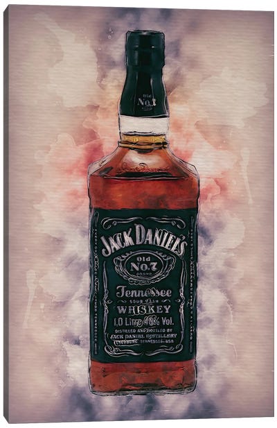 Jack Daniels Canvas Art Print - Whiskey Art