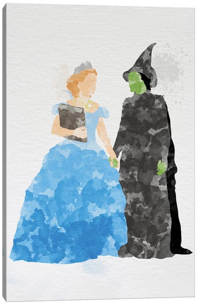 Glinda And Elphaba Canvas Art Print - Wicked