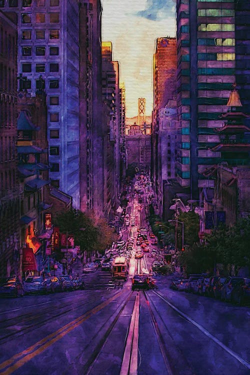 San Francisco Street by FisherCraft wall art