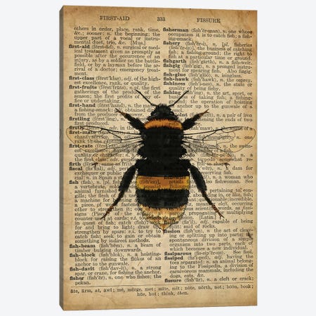 Bumble Bee Canvas Print #FHC388} by FisherCraft Canvas Artwork