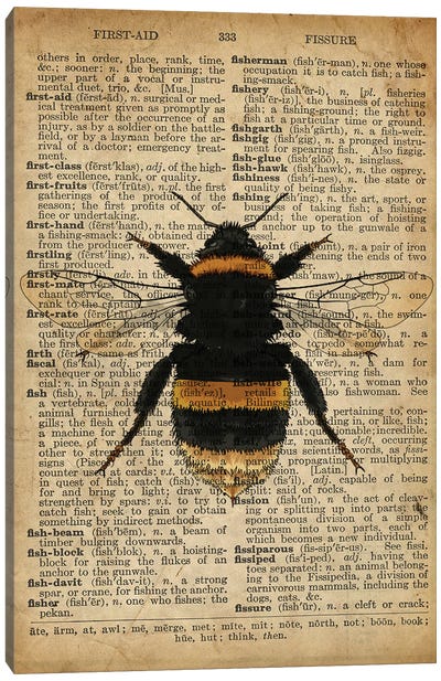 Bumble Bee Canvas Art Print - Bee Art