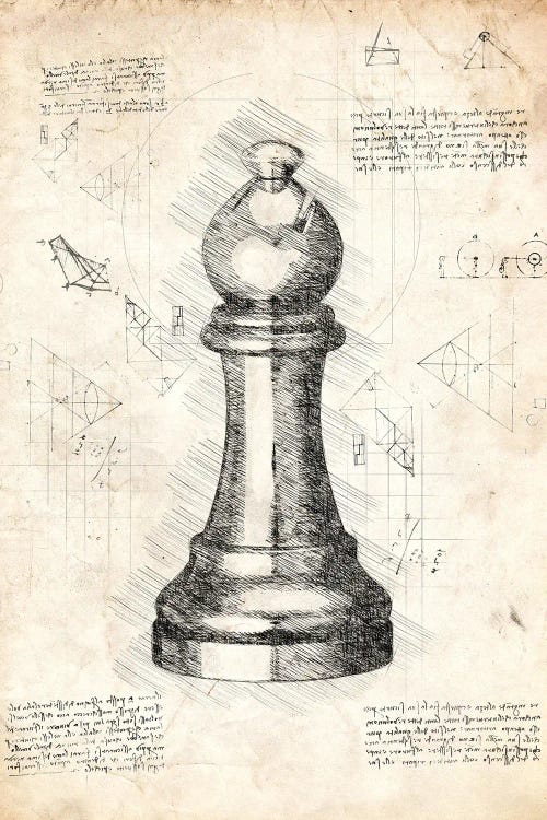 Da Vinci Chess Piece - Bishop by FisherCraft wall art