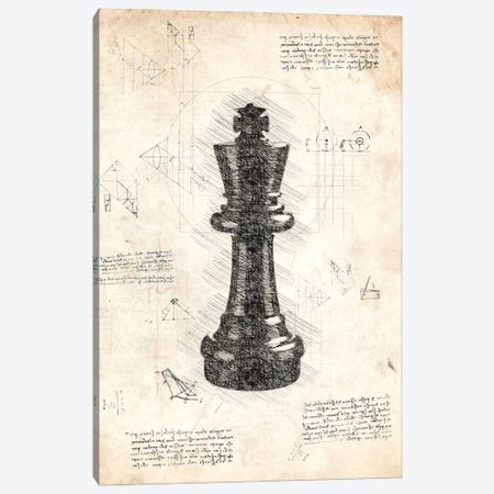 Da Vinci Chess Piece - King Canvas Print #FHC403} by FisherCraft Canvas Art Print