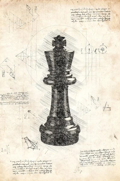 Toy & Game Blueprints: Da Vinci Chess Piece - King by FisherCraft