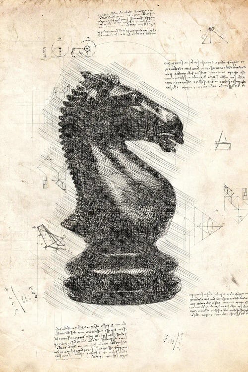 Da Vinci Chess Piece - Knight by FisherCraft wall art