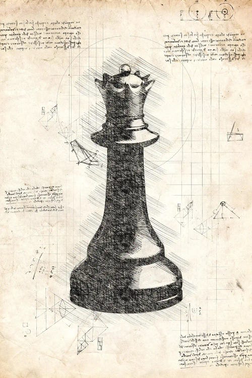 Da Vinci Chess Piece - Queen by FisherCraft wall art