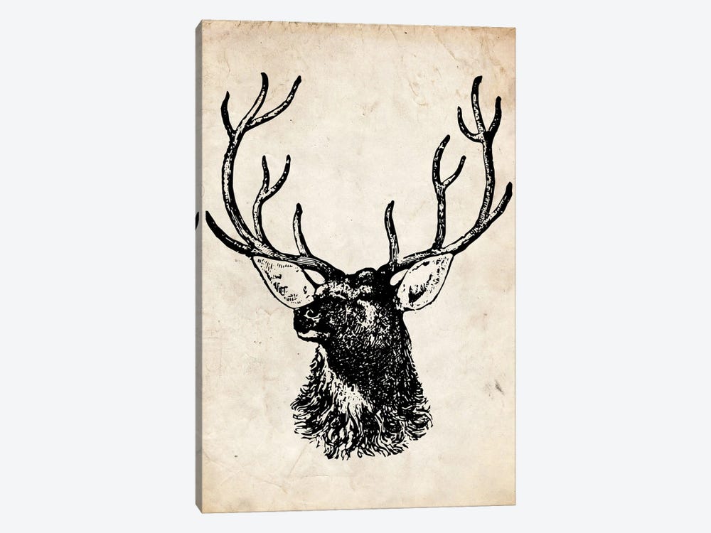 Vintage Stags Head by FisherCraft 1-piece Canvas Print