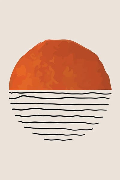 Orange Abstract Print by FisherCraft multi panel art