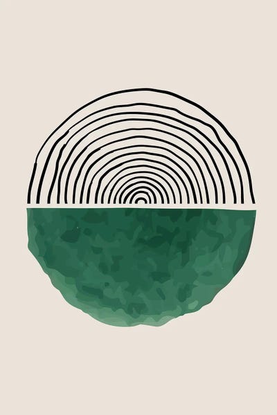 Green Abstract Print by FisherCraft multi panel art