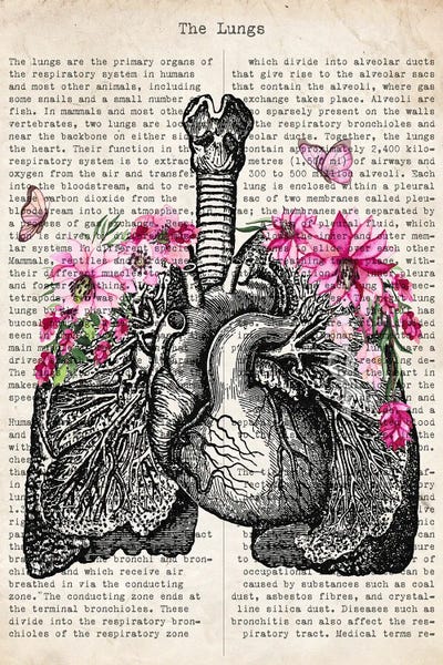 Flower Lungs by FisherCraft canvas print