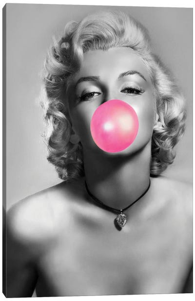 Munroe Bubblegum Canvas Art Print - Model & Fashion Icon Art