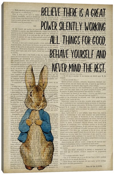 Peter Rabbit Believe There Is A Great Power Canvas Art Print - Novels & Scripts