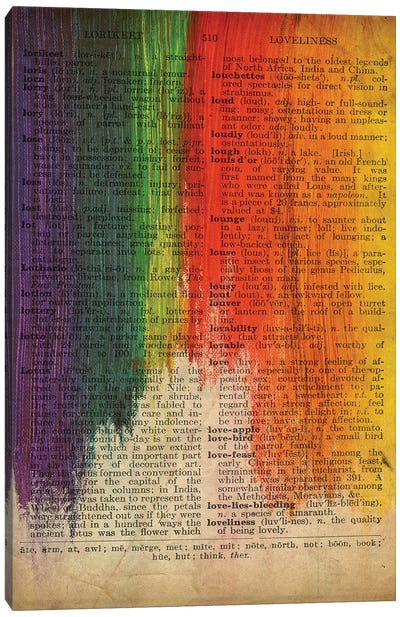 Rainbow Love Canvas Art Print - LGBTQ+ Art