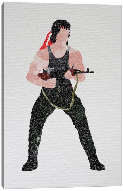 Rambo Canvas Art Print - Sylvester Stallone