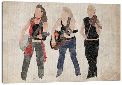The Dixie Chicks Canvas Art Print - Violin Art