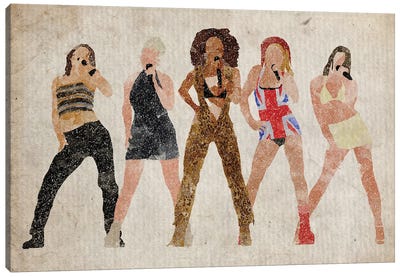 The Spice Girls Canvas Art Print - Microphone Art