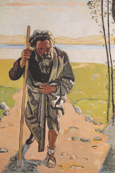 Celery - Canvas Prints: Ahasver - ca1910 by Ferdinand Hodler