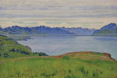 Canvas Print: Landscape On Lake Geneva, c1906 by Ferdinand Hodler - thumbnail
