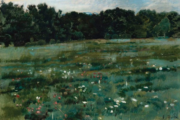 Ferdinand Hodler: Landscape With Meadow And Forest Edge (Ca. 1898) by Ferdinand Hodler
