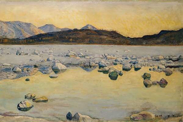 On The Banks Of The Maggia In The Evening