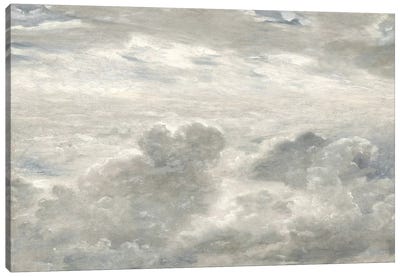 Cloud Study I Canvas Art Print - Gray & White Art
