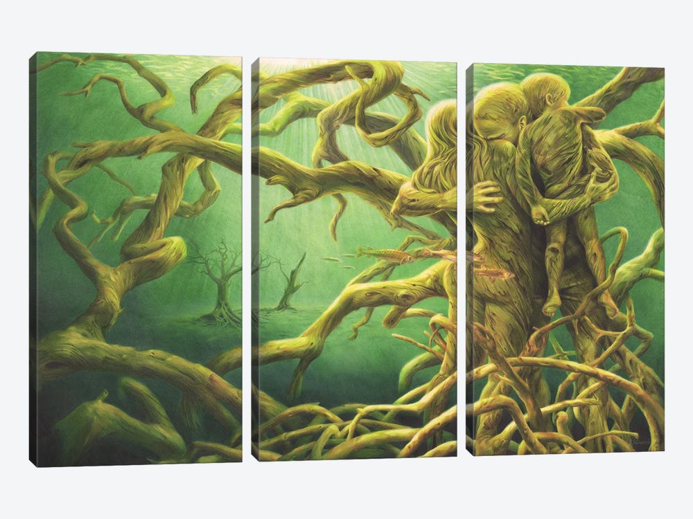 Forest Of The Damned by Fiona Francois 3-piece Canvas Art