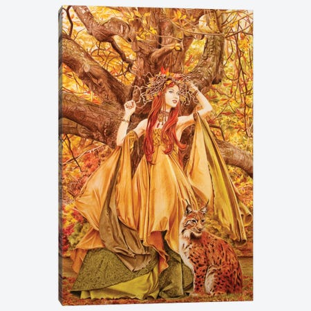 Autumn Fairy Canvas Print #FIF2} by Fiona Francois Canvas Wall Art
