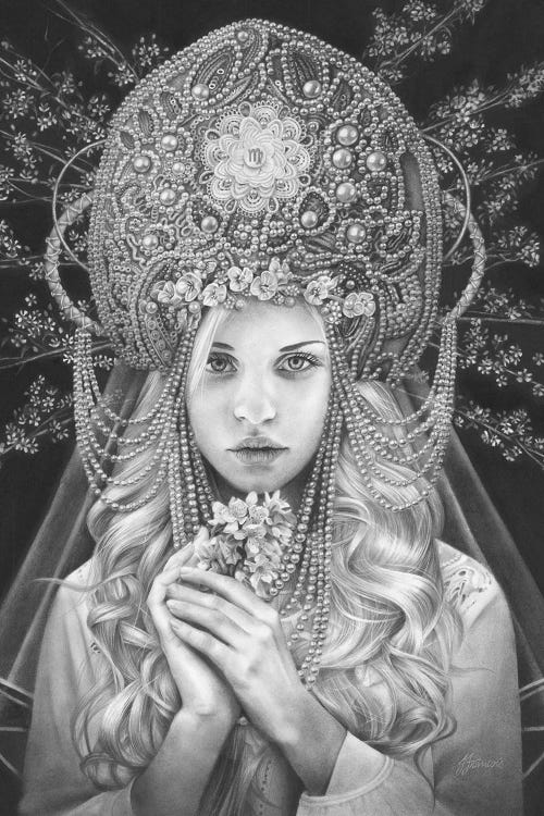 Zodiac Virgo by Fiona Francois wall art