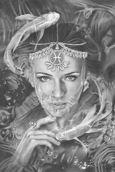 Zodiac - Pisces by Fiona Francois art print